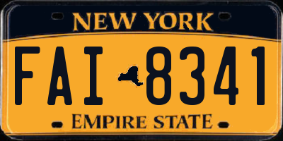 NY license plate FAI8341