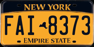 NY license plate FAI8373
