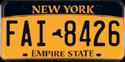NY license plate FAI8426