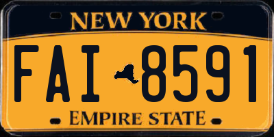 NY license plate FAI8591
