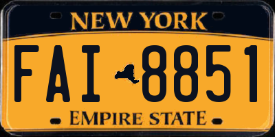 NY license plate FAI8851