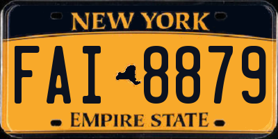 NY license plate FAI8879