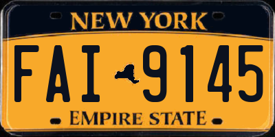 NY license plate FAI9145