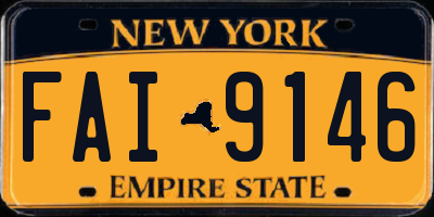 NY license plate FAI9146