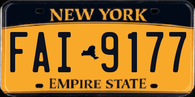 NY license plate FAI9177