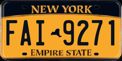 NY license plate FAI9271