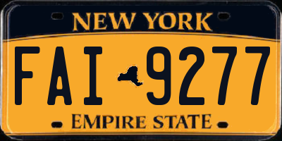 NY license plate FAI9277