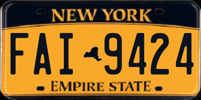 NY license plate FAI9424