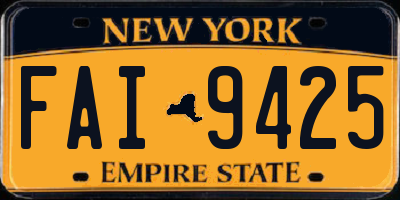 NY license plate FAI9425