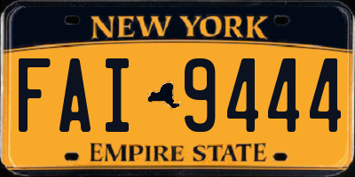 NY license plate FAI9444