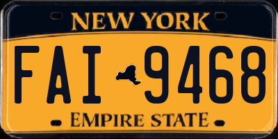 NY license plate FAI9468