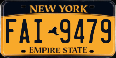 NY license plate FAI9479