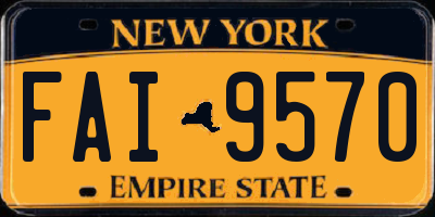 NY license plate FAI9570