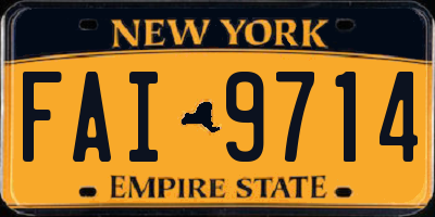 NY license plate FAI9714