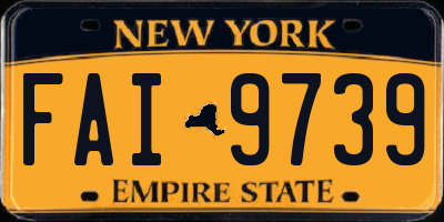 NY license plate FAI9739
