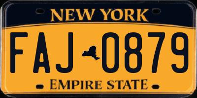 NY license plate FAJ0879
