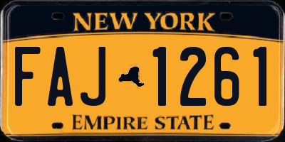 NY license plate FAJ1261