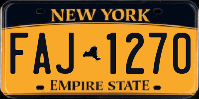NY license plate FAJ1270