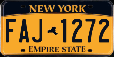NY license plate FAJ1272