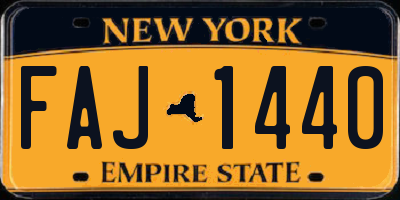 NY license plate FAJ1440