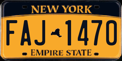 NY license plate FAJ1470