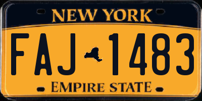 NY license plate FAJ1483