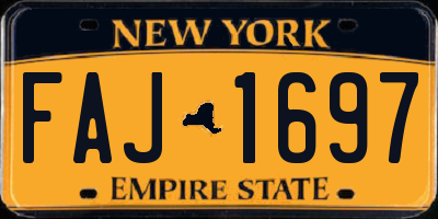 NY license plate FAJ1697