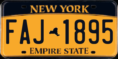 NY license plate FAJ1895