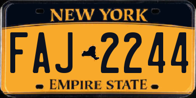 NY license plate FAJ2244