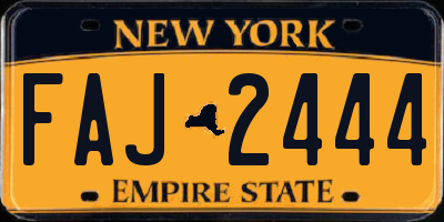 NY license plate FAJ2444