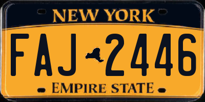 NY license plate FAJ2446
