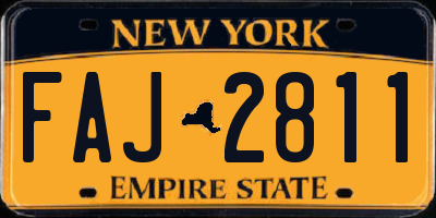 NY license plate FAJ2811