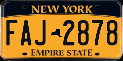 NY license plate FAJ2878