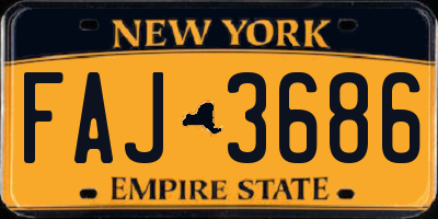NY license plate FAJ3686
