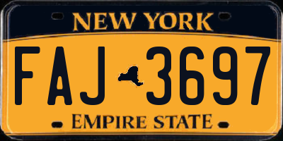 NY license plate FAJ3697