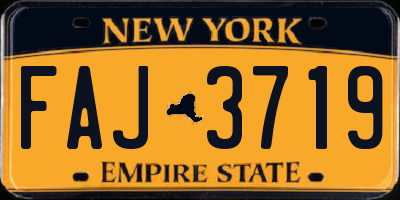 NY license plate FAJ3719