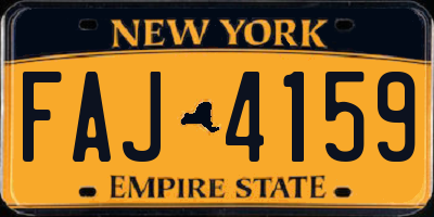 NY license plate FAJ4159