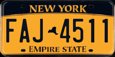 NY license plate FAJ4511