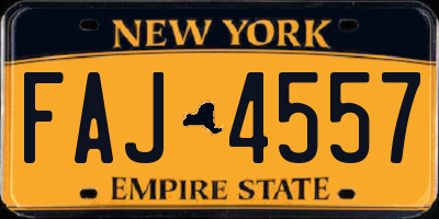 NY license plate FAJ4557