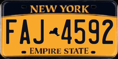 NY license plate FAJ4592