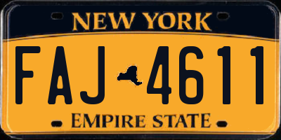 NY license plate FAJ4611