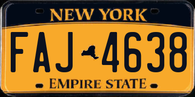 NY license plate FAJ4638