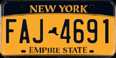 NY license plate FAJ4691