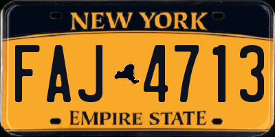 NY license plate FAJ4713
