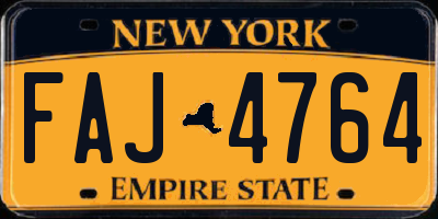 NY license plate FAJ4764