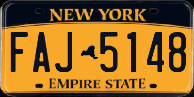 NY license plate FAJ5148