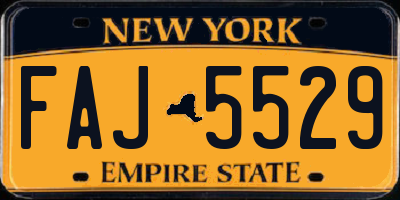 NY license plate FAJ5529