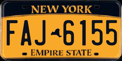 NY license plate FAJ6155