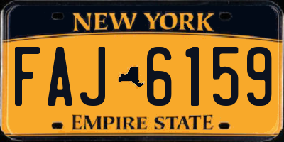 NY license plate FAJ6159