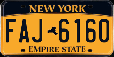 NY license plate FAJ6160